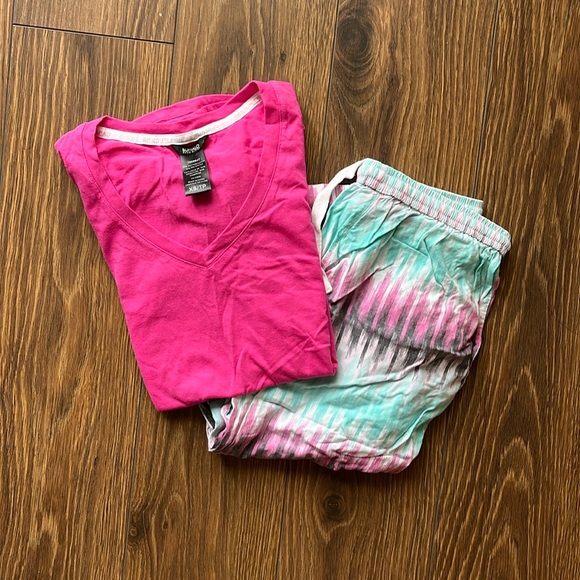 Buffalo David Bitton Pajama PJ Set - Pink/Teal - Picture 7 of 9